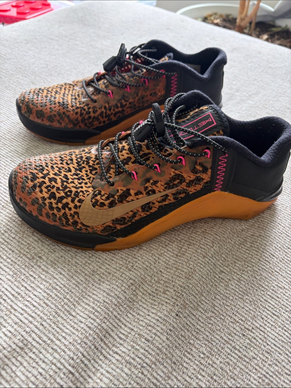 Nike metcon 6 Leopard Print Training Shoes - Orange/Black with Pink Accents